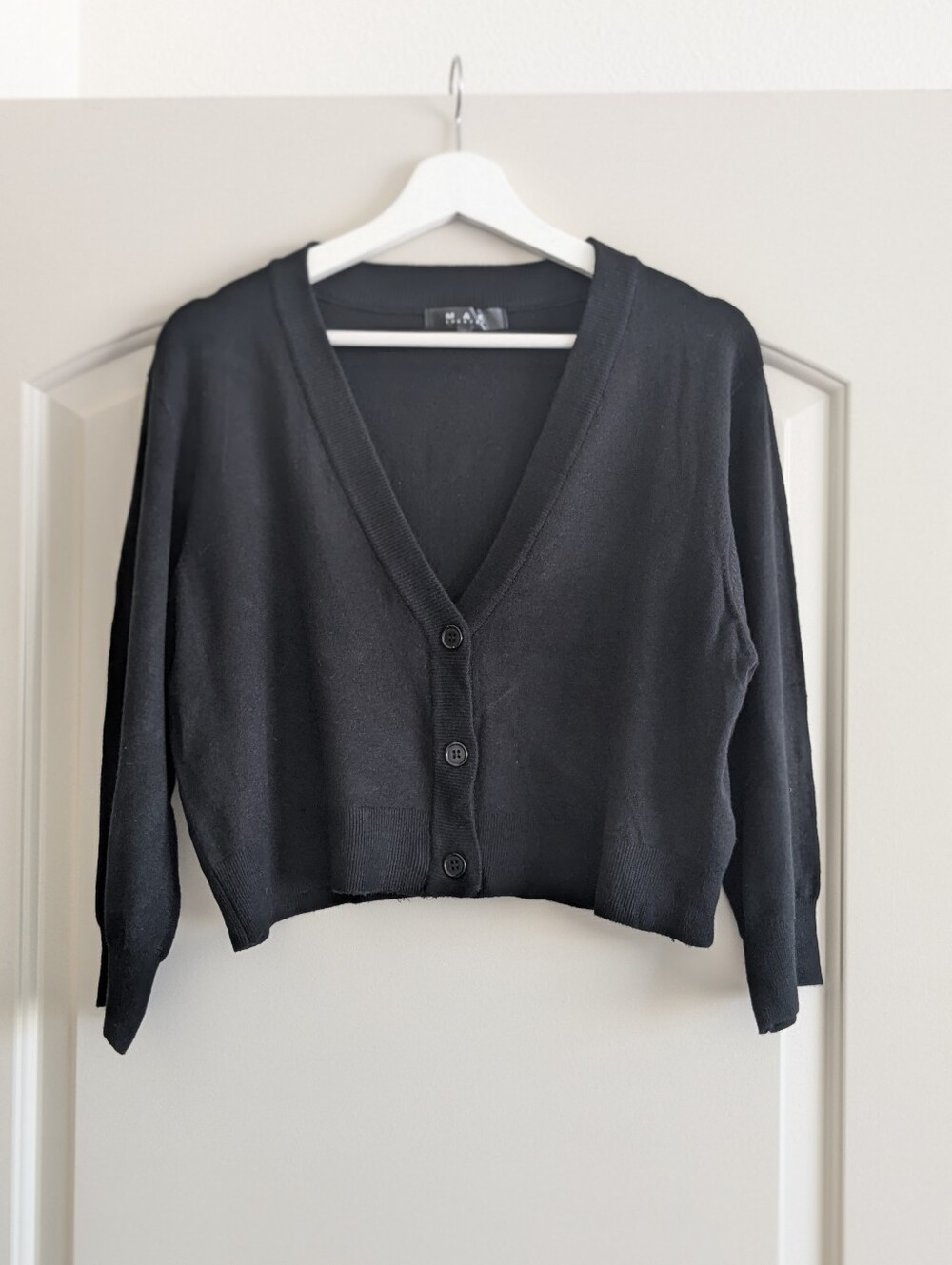 MAK Sweater (YEMAK) black cropped pinup cardigan, size XL